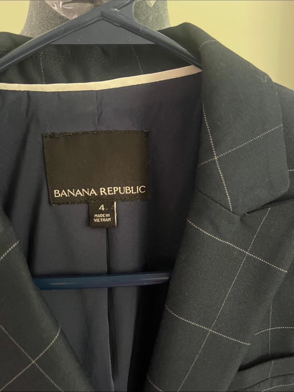 Banana Republic Navy Windowpane Two-Piece Suit - Picture 2 of 16